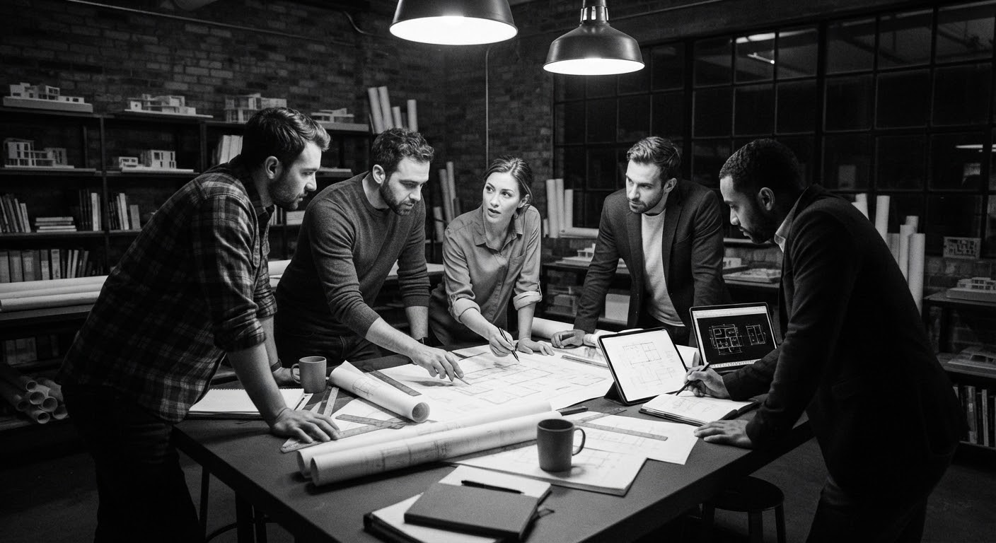 Creative team collaborating